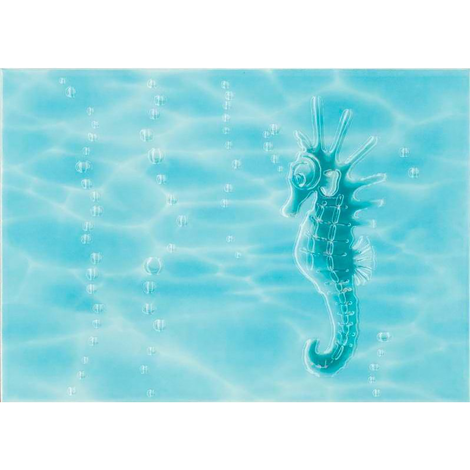 Декор Лазурь Beryoza Ceramica Морской конек бирюзовый 250*350мм