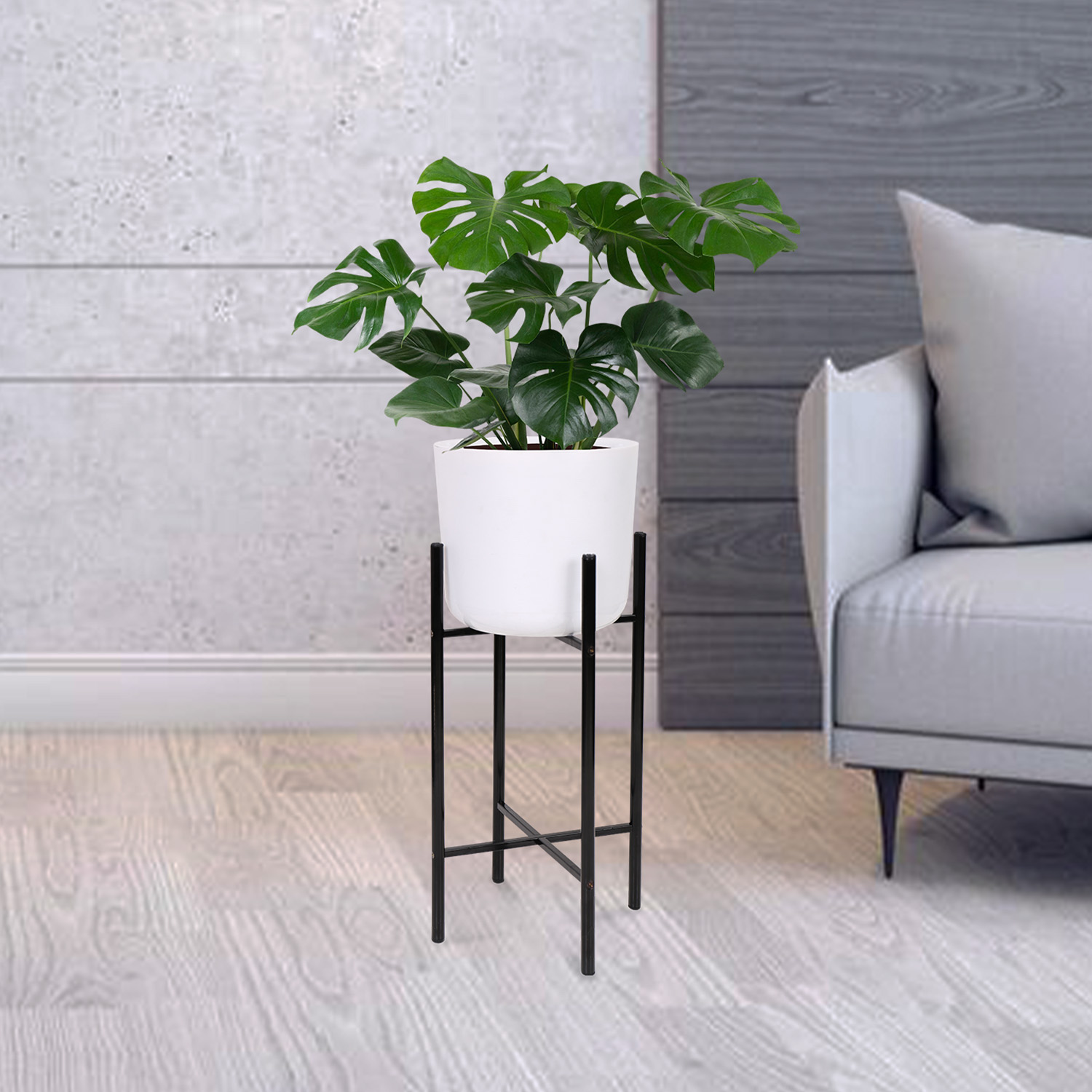 Подставка для цвет.кашпо напольная металл. d280мм, h510мм, кругл.труба Черный ПЦ2/Ч "Ника" *1 Подставка для цвет.кашпо напольная металл. d280мм, h510мм, кругл.труба Черный ПЦ2/Ч "Ника" *1