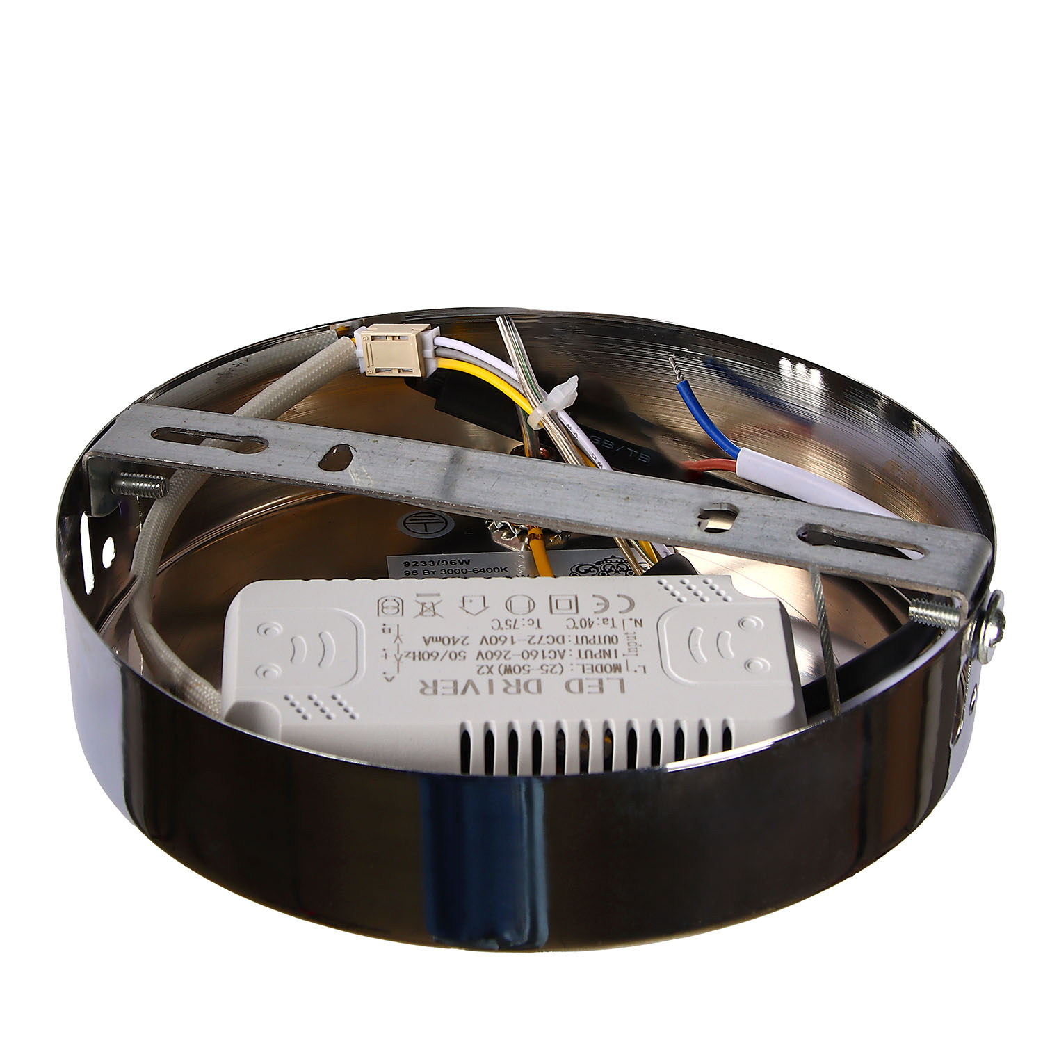 Светильник подвесной светодиодный 9233/96W Chrome 450 мм 3 реж., пульт S=16м2 VERNER LIGHTING *1