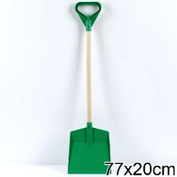 Лопатка детская пластм. д/снега с дерев.черенком, пласт.ручк. дл.77см арт.ЛОД 77 (Екатеринбург)*1/20