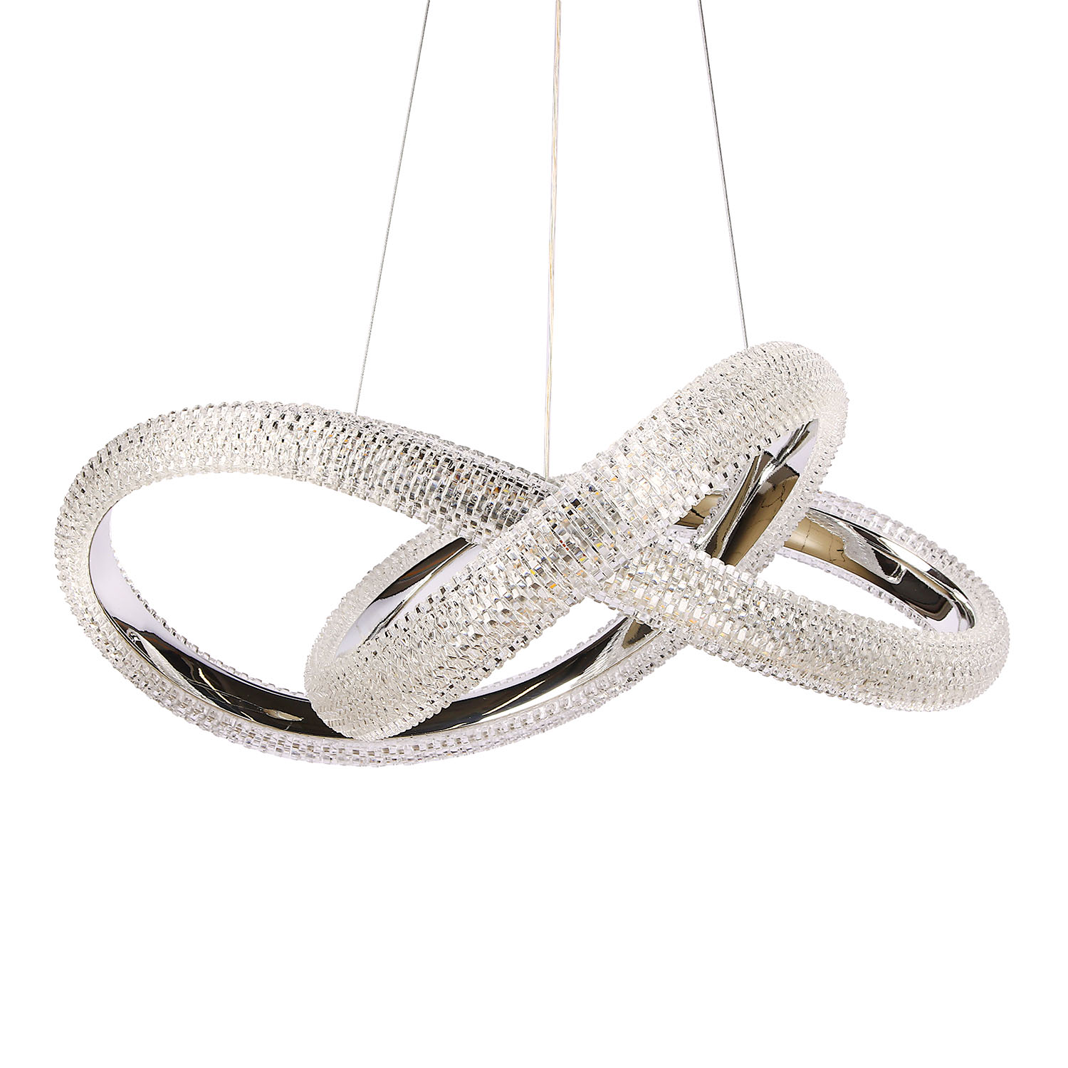 Светильник подвесной светодиодный 9233/96W Chrome 450 мм 3 реж., пульт S=16м2 VERNER LIGHTING *1