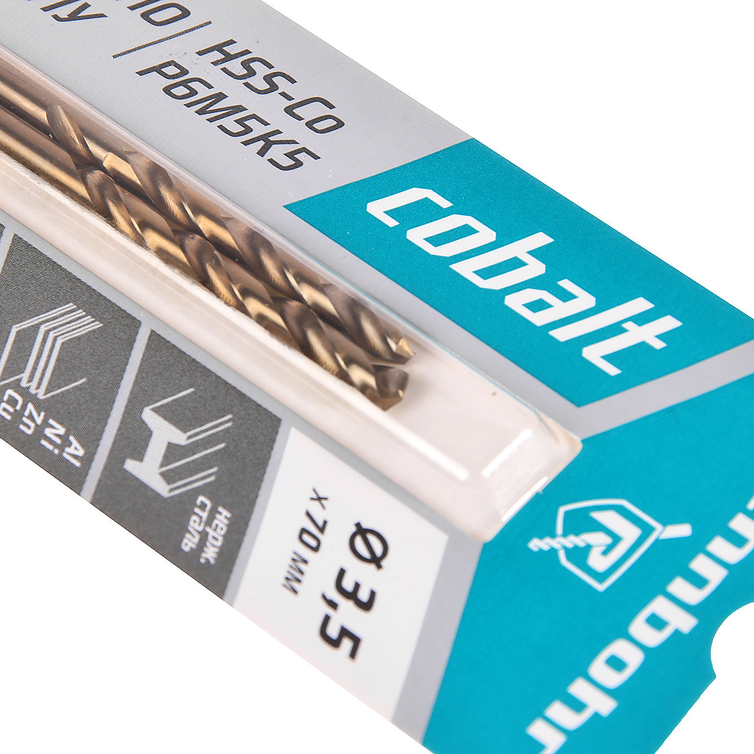 Сверло по металлу 3,50*70/39мм HSS-Co P6M5К5 (2шт) блистер арт.668035 COBALT RENNBOHR *10/40/640 Сверло по металлу 3,50*70/39мм HSS-Co P6M5К5 (2шт) блистер арт.668035 COBALT RENNBOHR *10/40/640