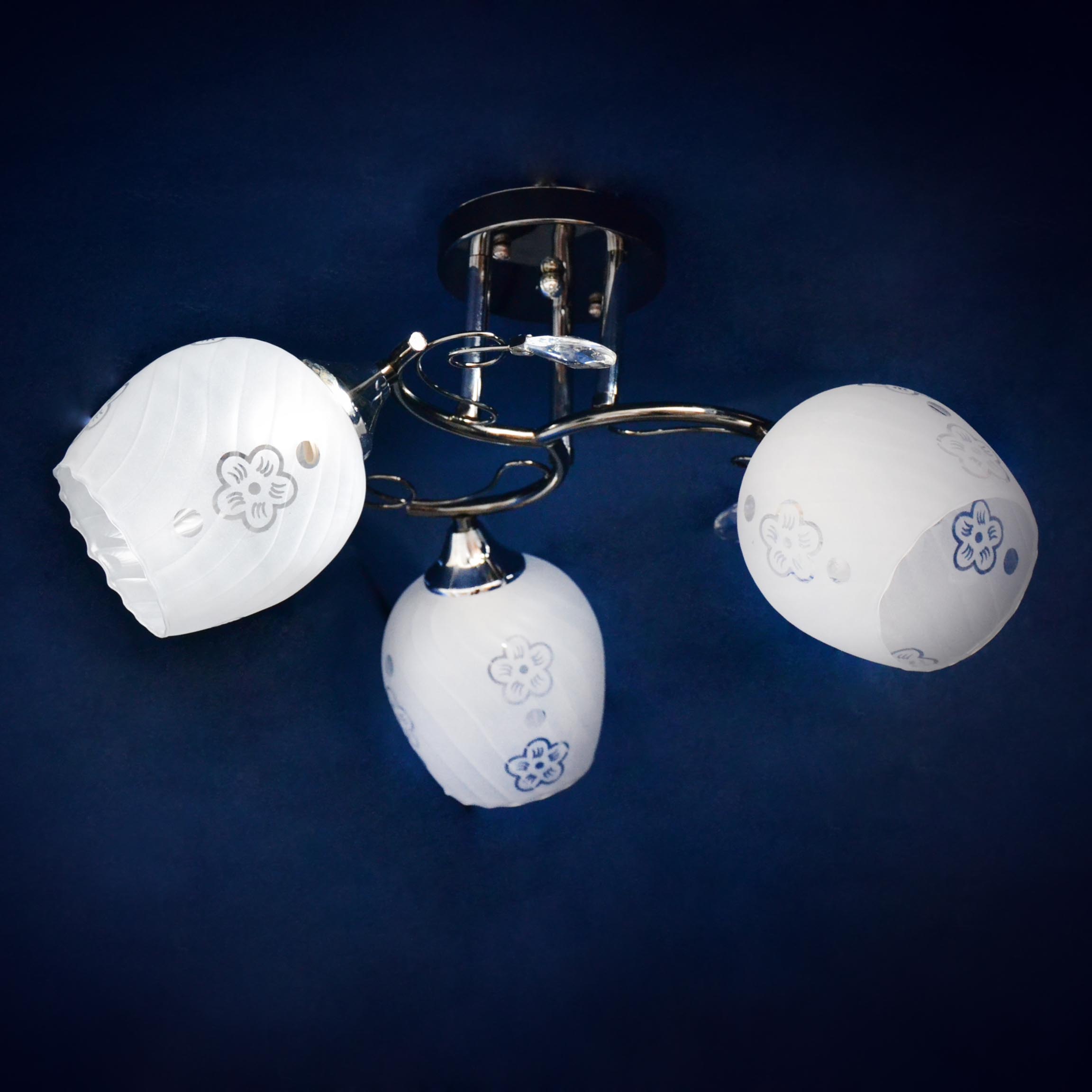 Люстра Verner Lighting А2662/3, 40 Вт, Е27, 3 лампы, черный/хром