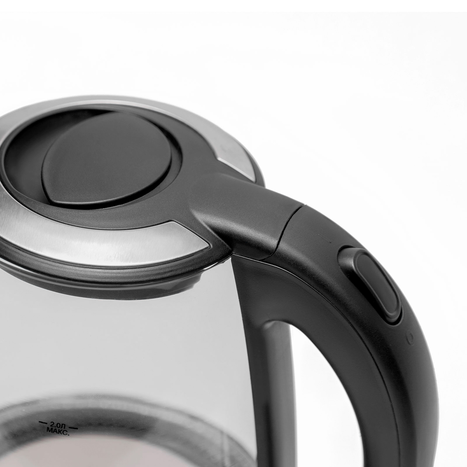 Чайник эл. стекло 2,0л 2200Вт GALAXY LINE GL 0559 черный, автоотключение, шкала уровня воды *1/6