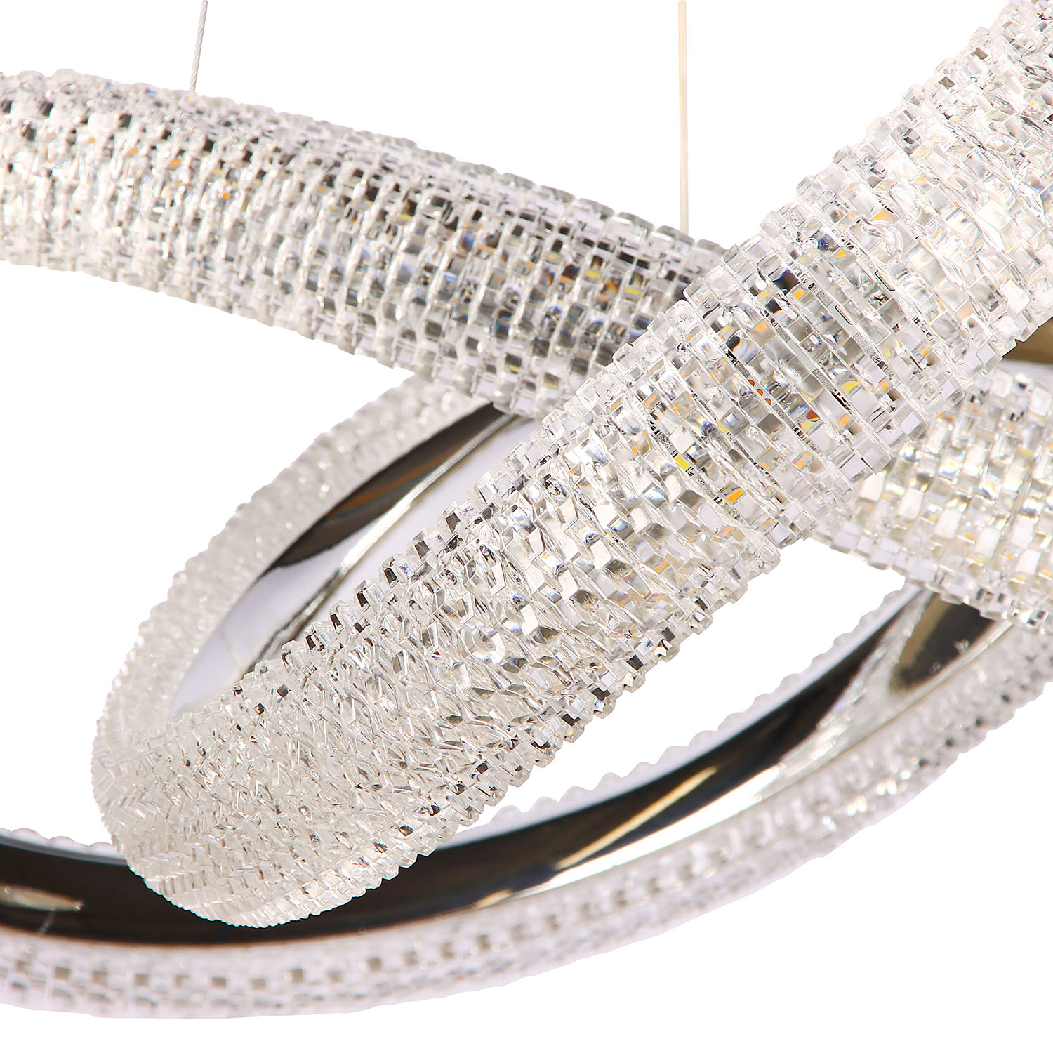 Светильник подвесной светодиодный 9233/96W Chrome 450 мм 3 реж., пульт S=16м2 VERNER LIGHTING *1