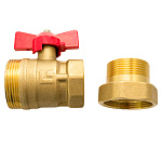 Кран шаровый 1" (Ø25) М/П бабочка с американкой STI 11Б27п1 (9596) *1/50