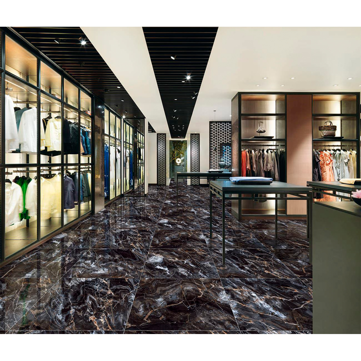 Керамогранит 1.44 м² Primavera Toledo GR201, 1200x600x9 мм, черный