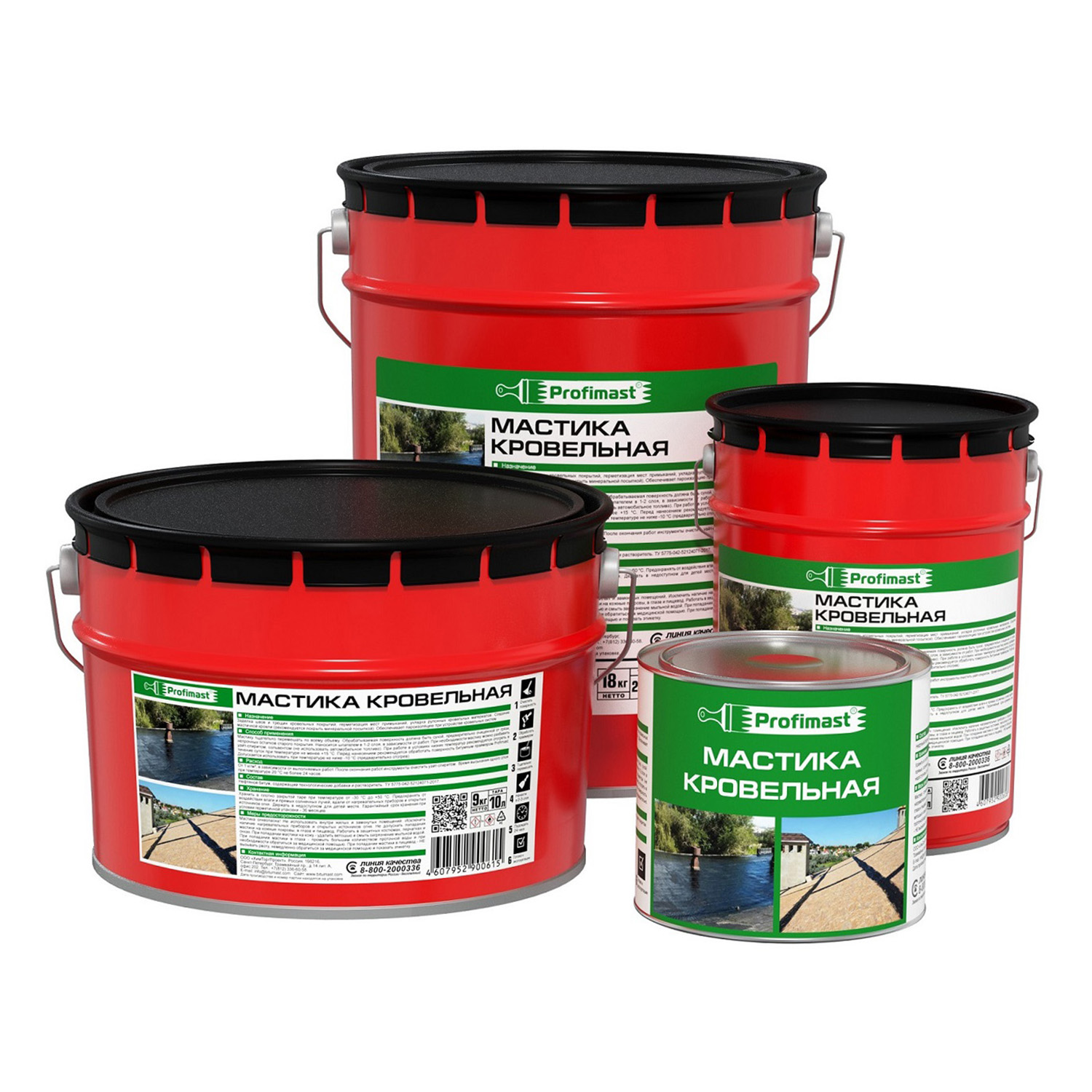 Мастика битумная 5 л Profimast, кровельная
