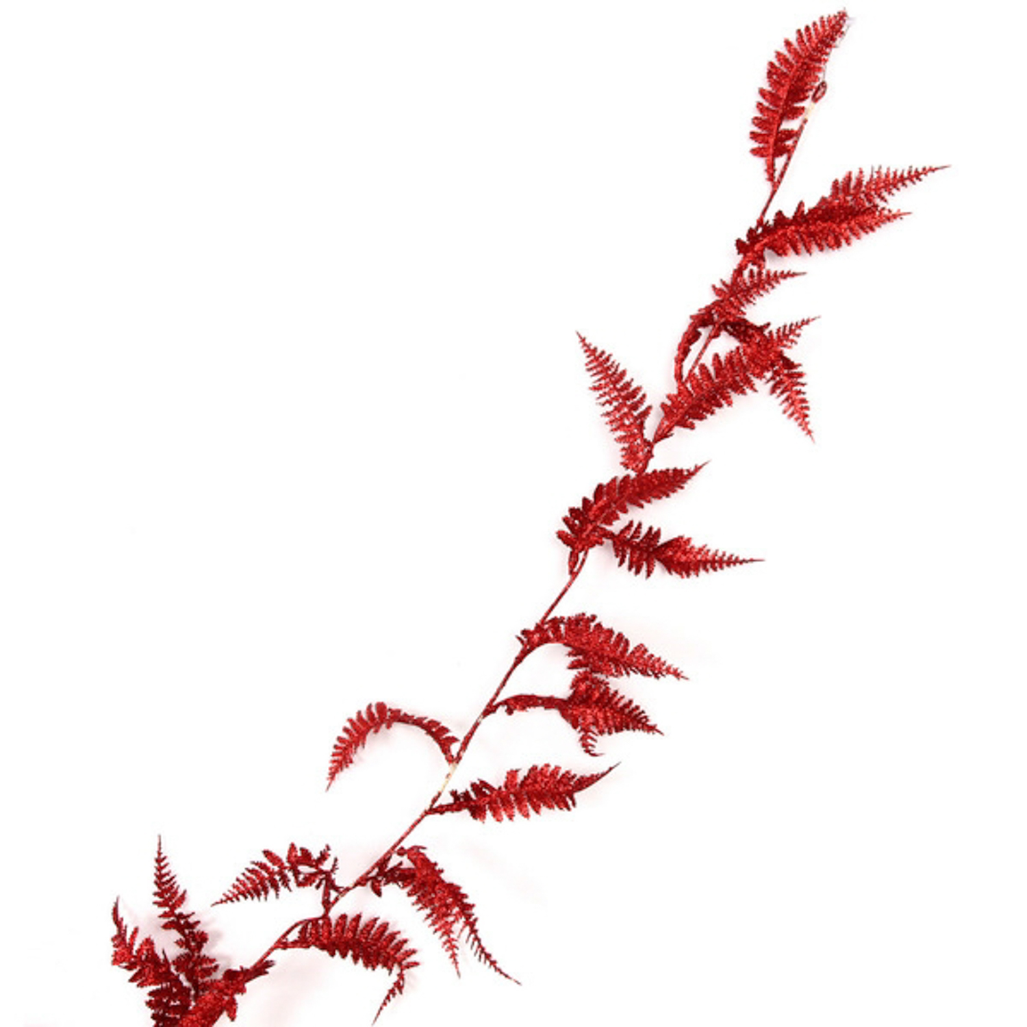 Украшение новогоднее Серпантин «Сияющий папоротник», 180 см, красный