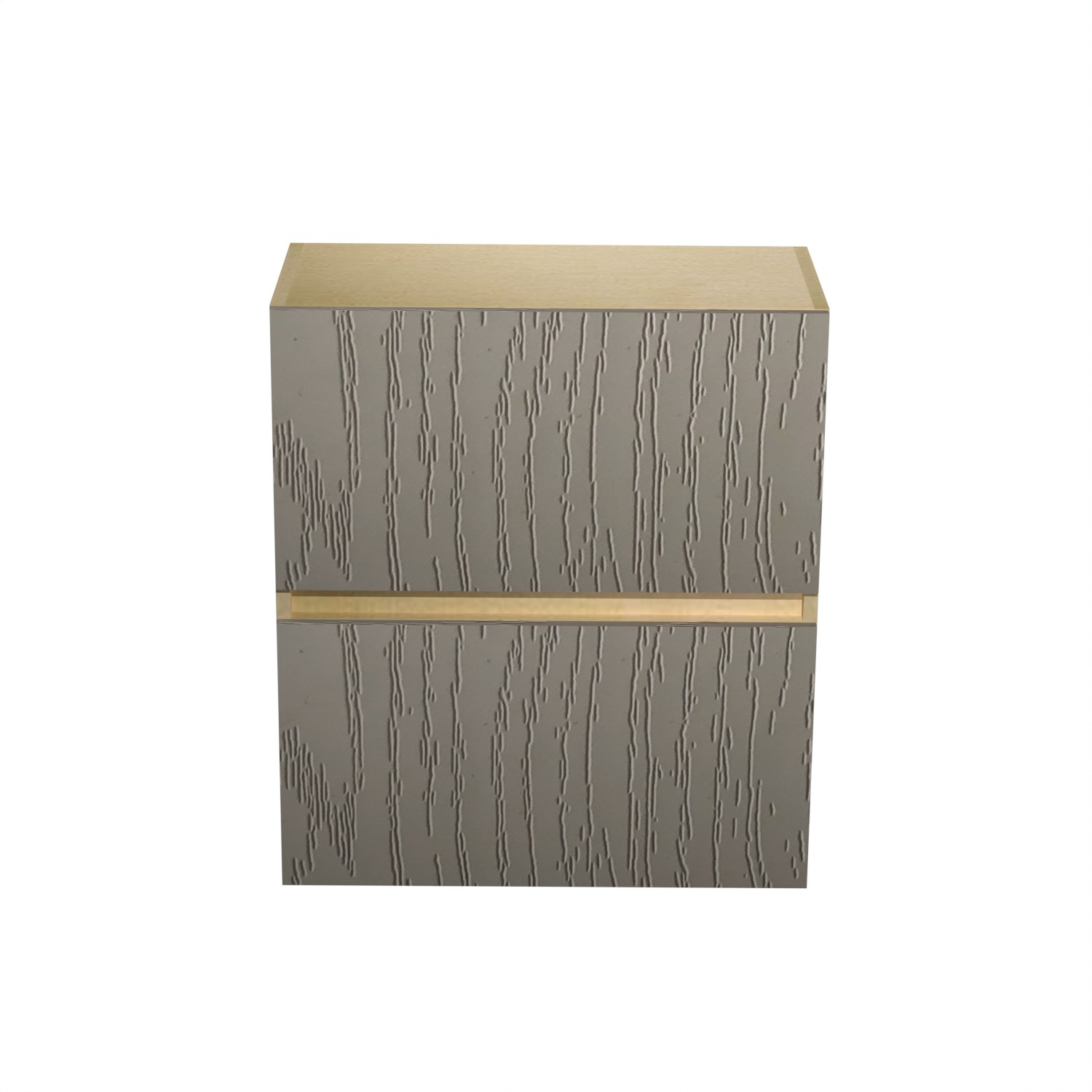 Шкаф навесной 600х676х290 мм BROZEX-WOOD Эрика Горизонт, с двумя дверцами, светло-бежевый / ясень капучино софт