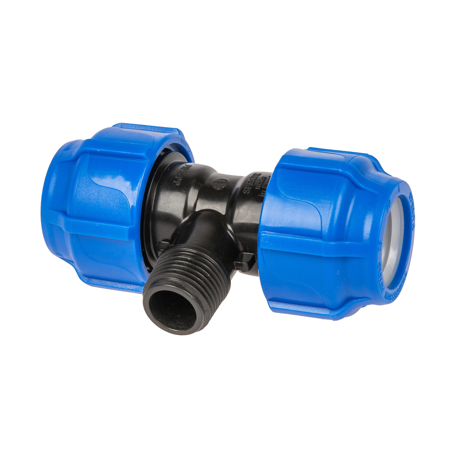 Тройник ПНД компрессия Ø 25х1/2"х25 наруж. резьба *1/80