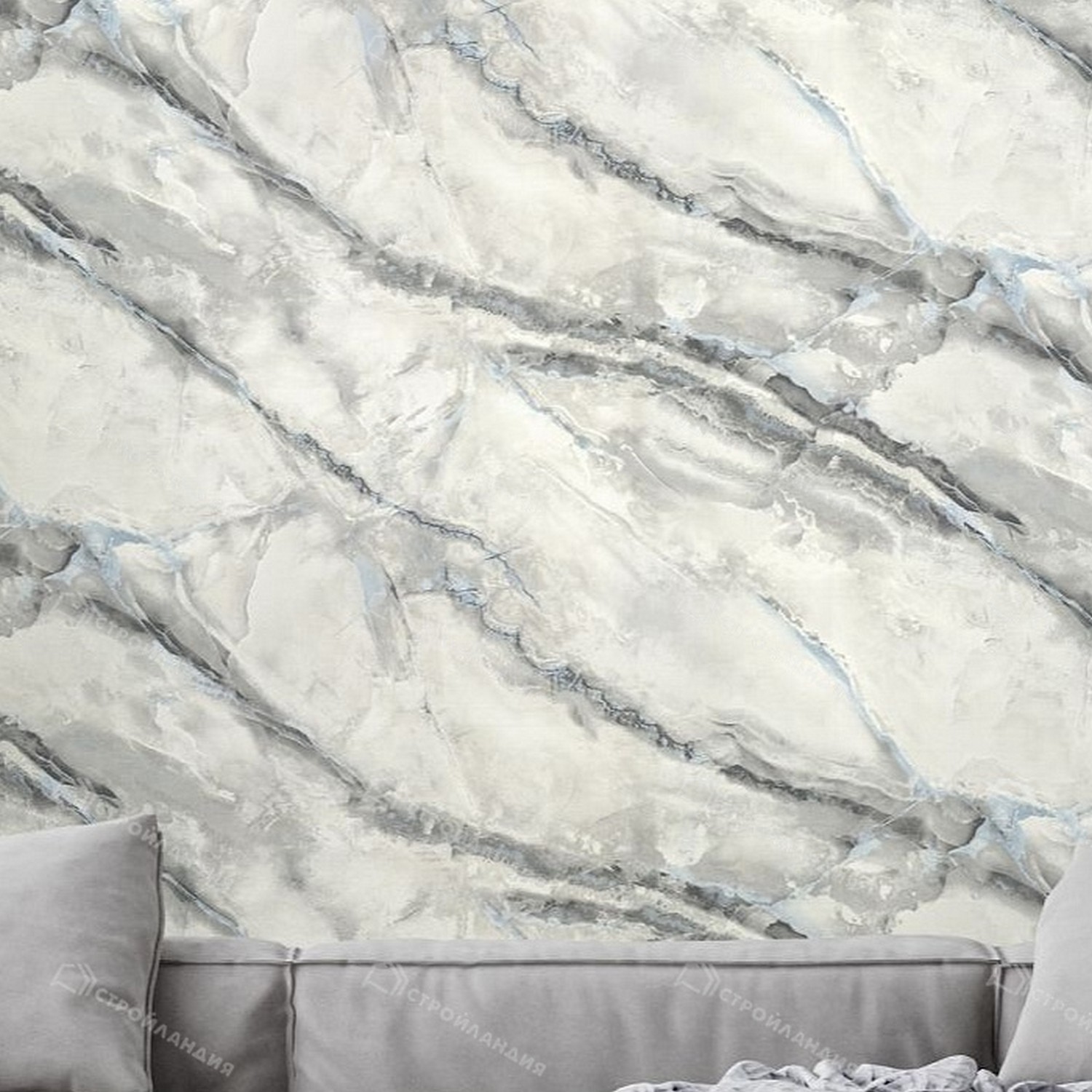 Обои флиз "AS Палитра" Аспект Deluxe Обсидиан (св.-сер.) 70633-14  1,06*10м *1/6