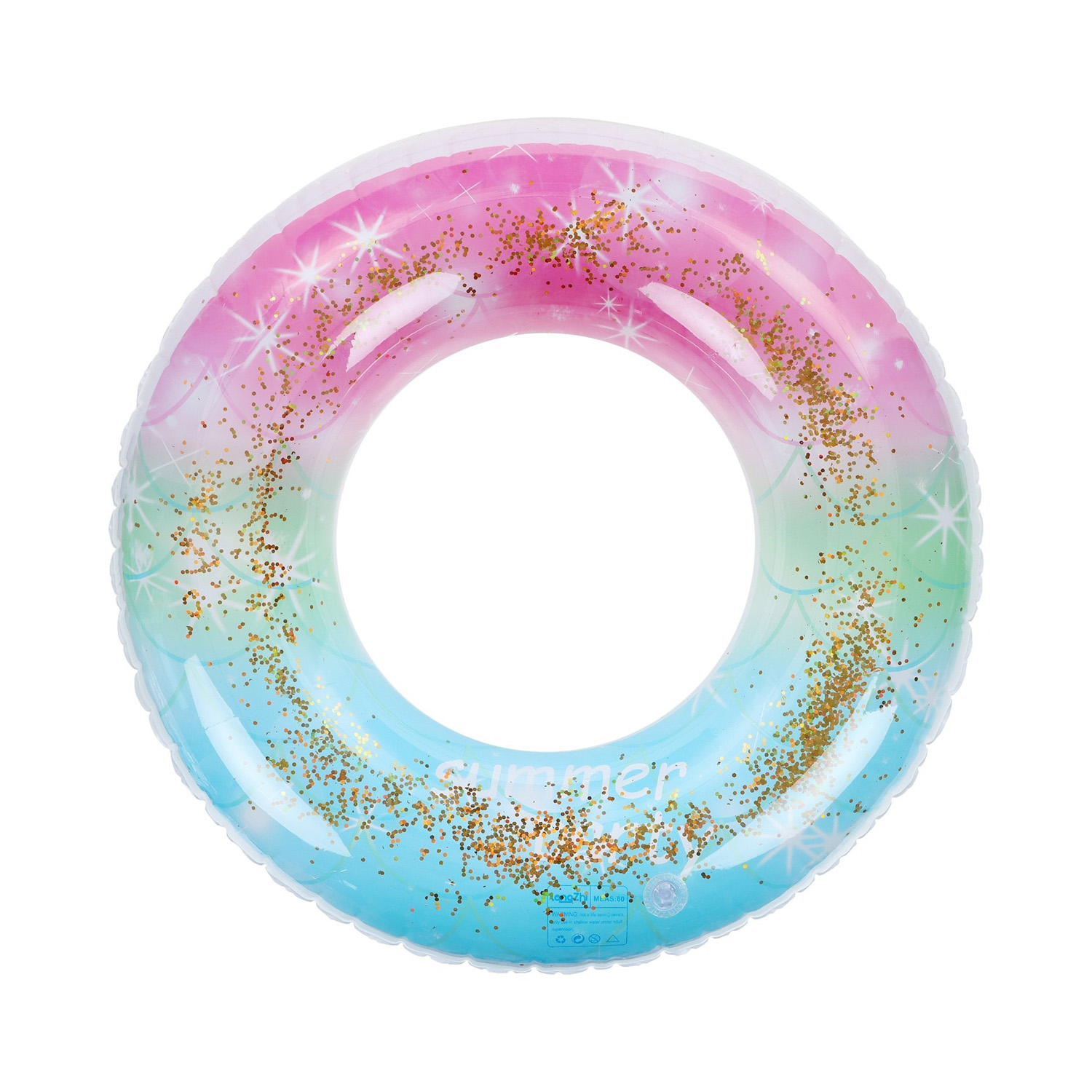 Круг для плавания "Летний движ" 90 см с ручками  9378684