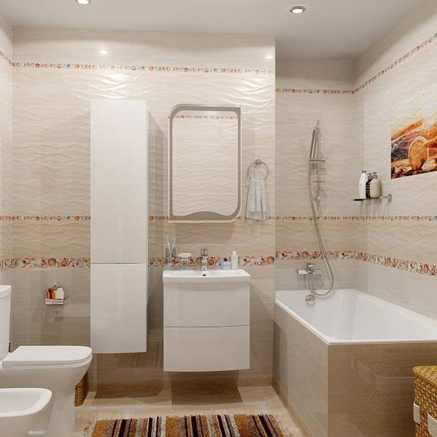 Плитка настенная Riviera 249*500*8,5 TWU09RVR004 Alma Ceramica