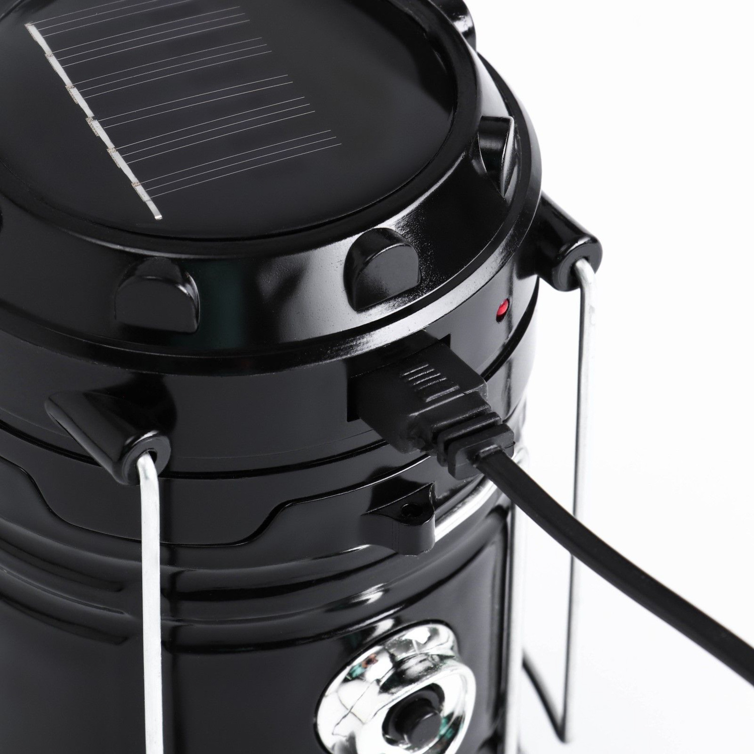 Фонарь кемпинговый аккумуляторный, солнечная батарея, 220V, раздвижной, микс, 14х10 см 1268444