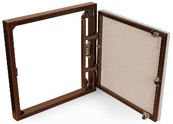 Люк ревизионный под плитку 500х300 на петле окраш металл D5030 ceramo steel *1