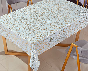 Клеёнка на тканевой основе "Prima Diva" "Золото" на белом шир.1,37м NS-6120FB-8667  *20