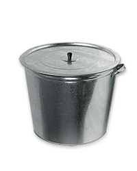 Бак металл. оцинков. 52л с крышкой 550х470х390мм (Лысьва) *1/5