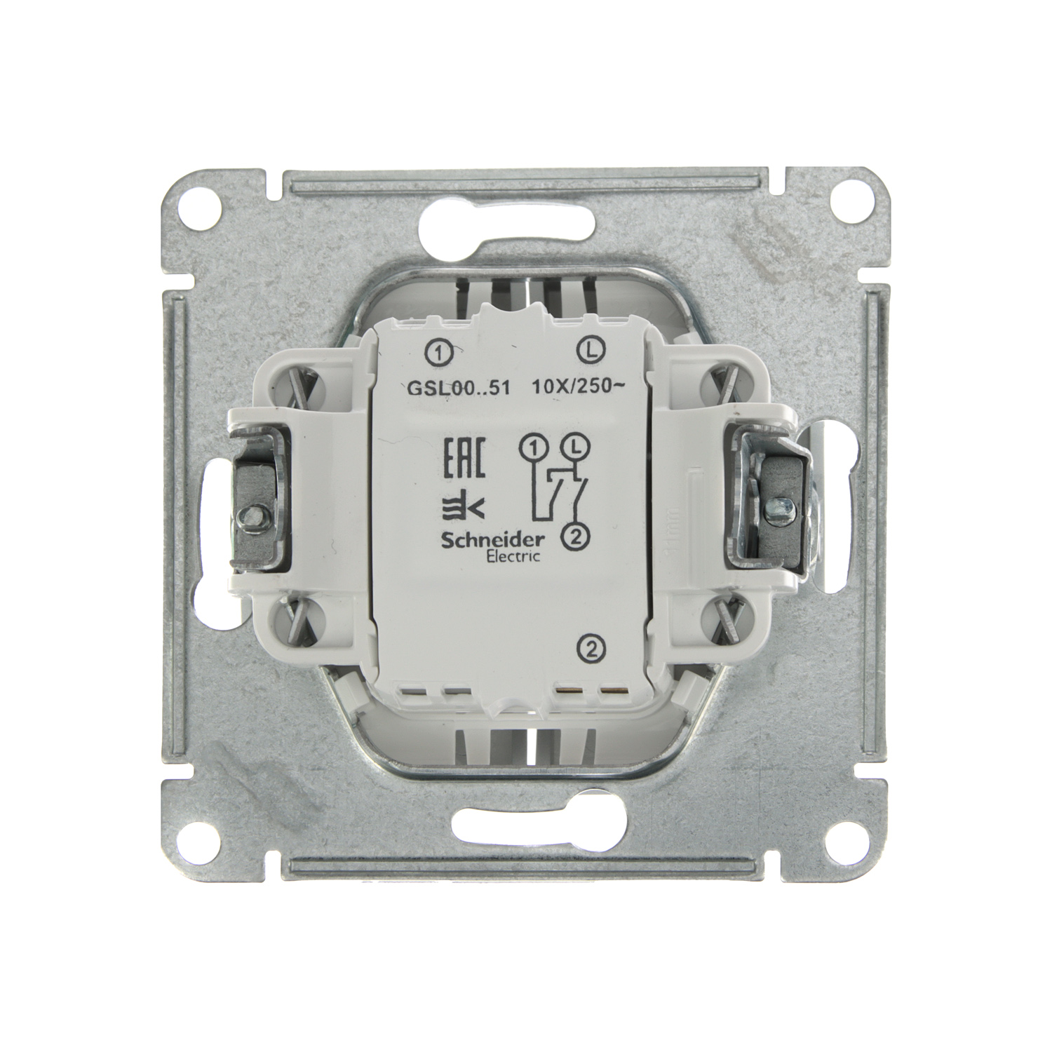Механизм выключателя "Glossa" 2-м. алюм. SchE GSL000351   *1