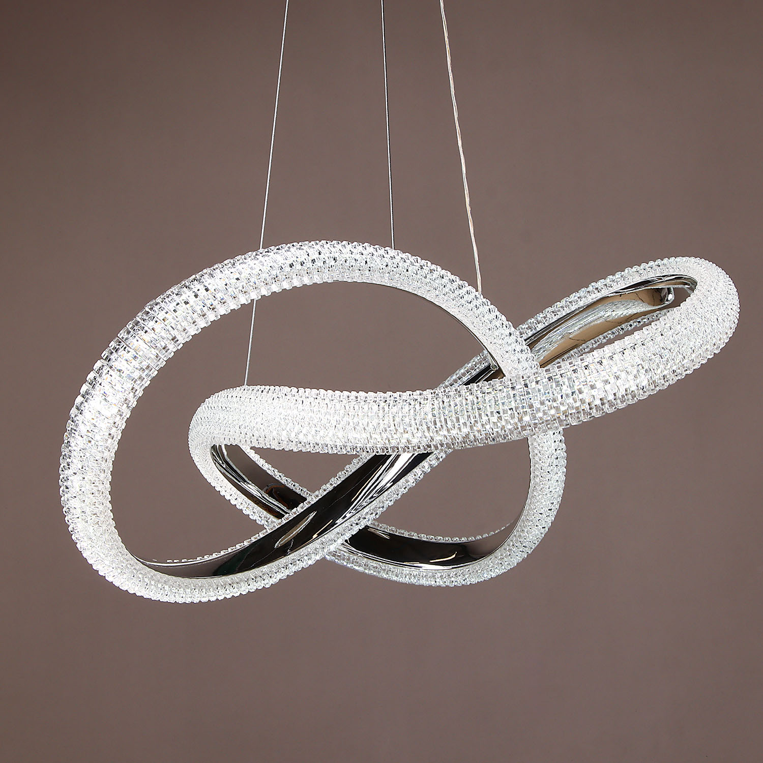 Светильник подвесной светодиодный 9233/96W Chrome 450 мм 3 реж., пульт S=16м2 VERNER LIGHTING *1