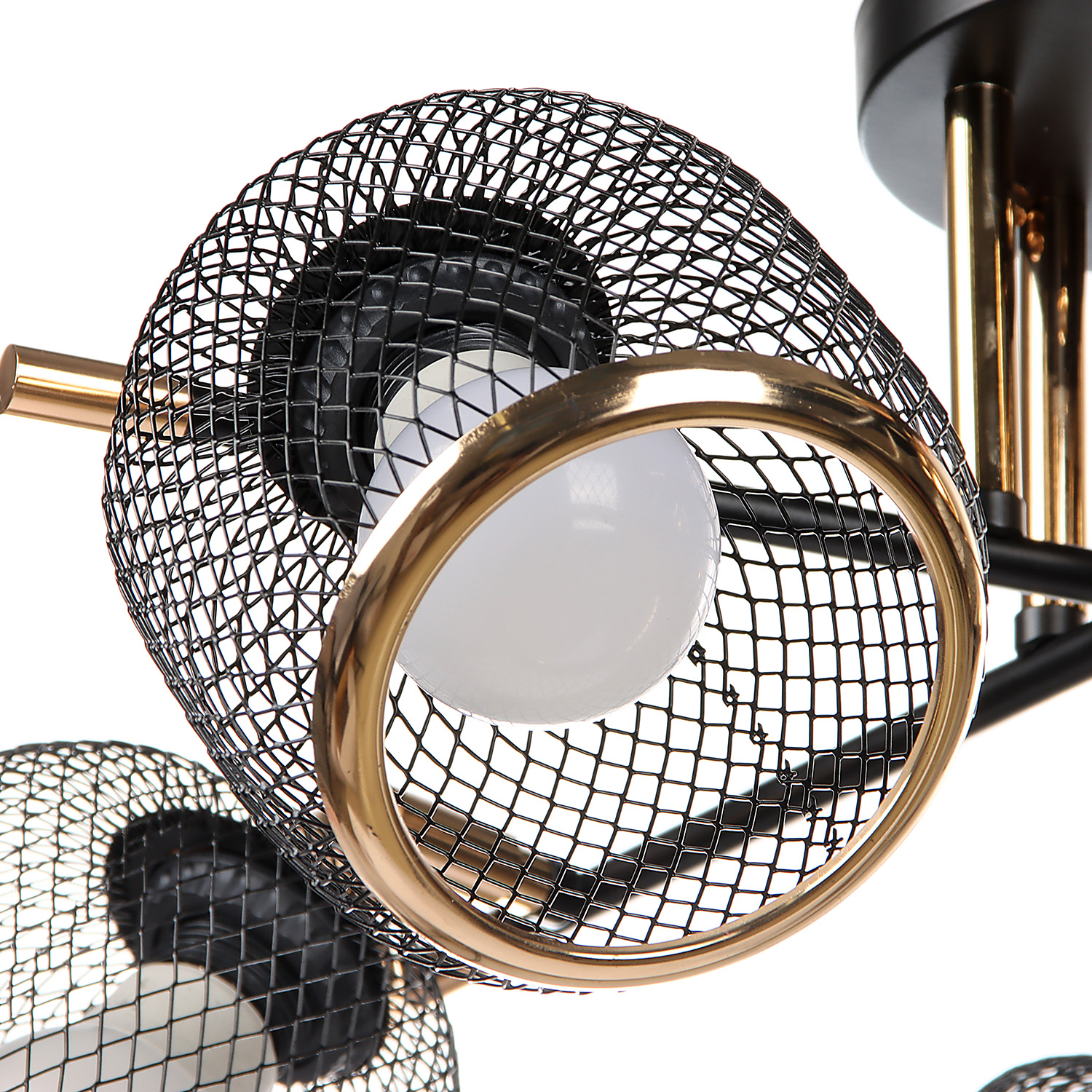 Люстра N6408/5 BK+FGD  5*40W E27 220V (d-600; h-230)  VERNER LIGHTING *1