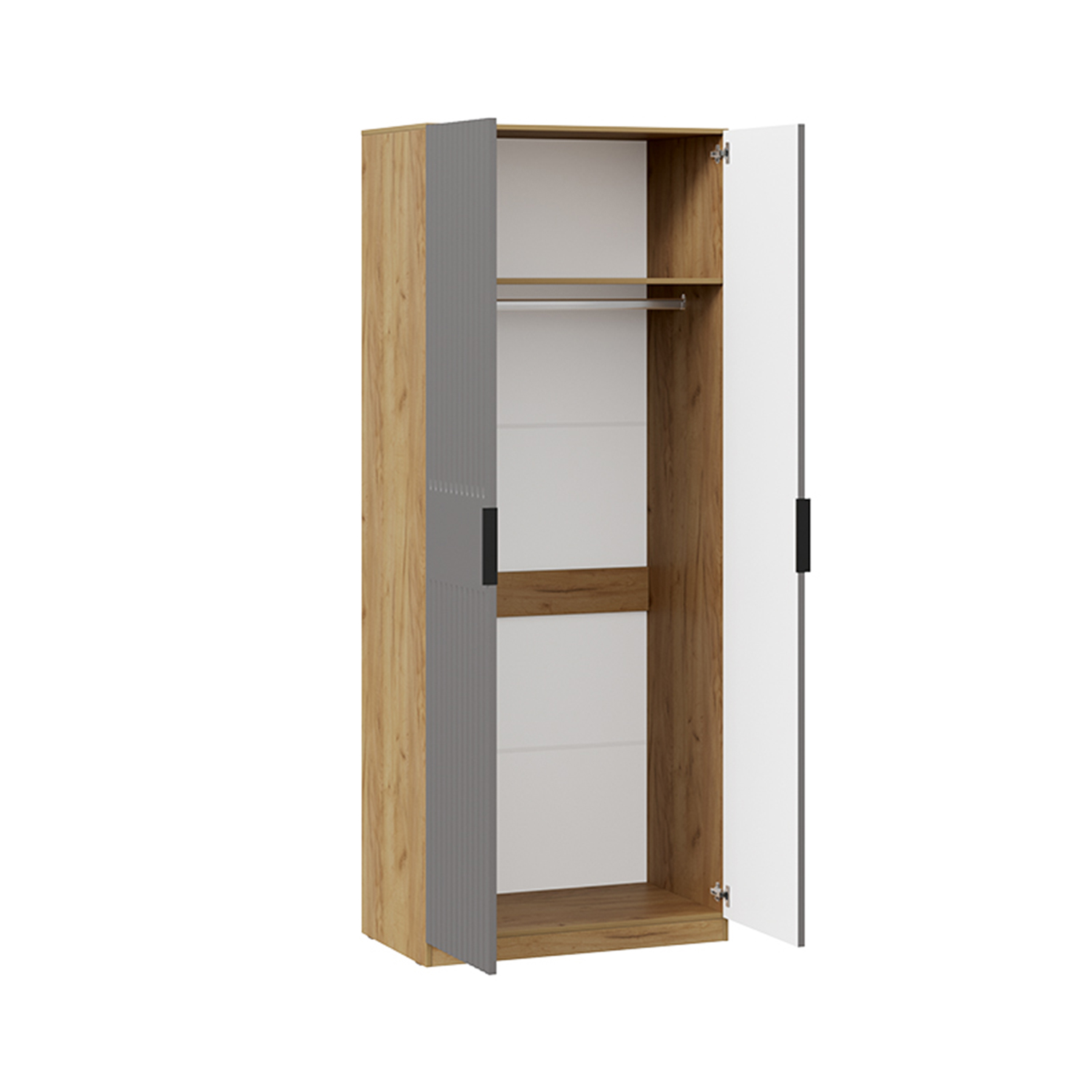 Шкаф 2260*528*902 с 2 дверками Дуб Крафт золотой/Графит матовый Хилтон ТриЯ*1