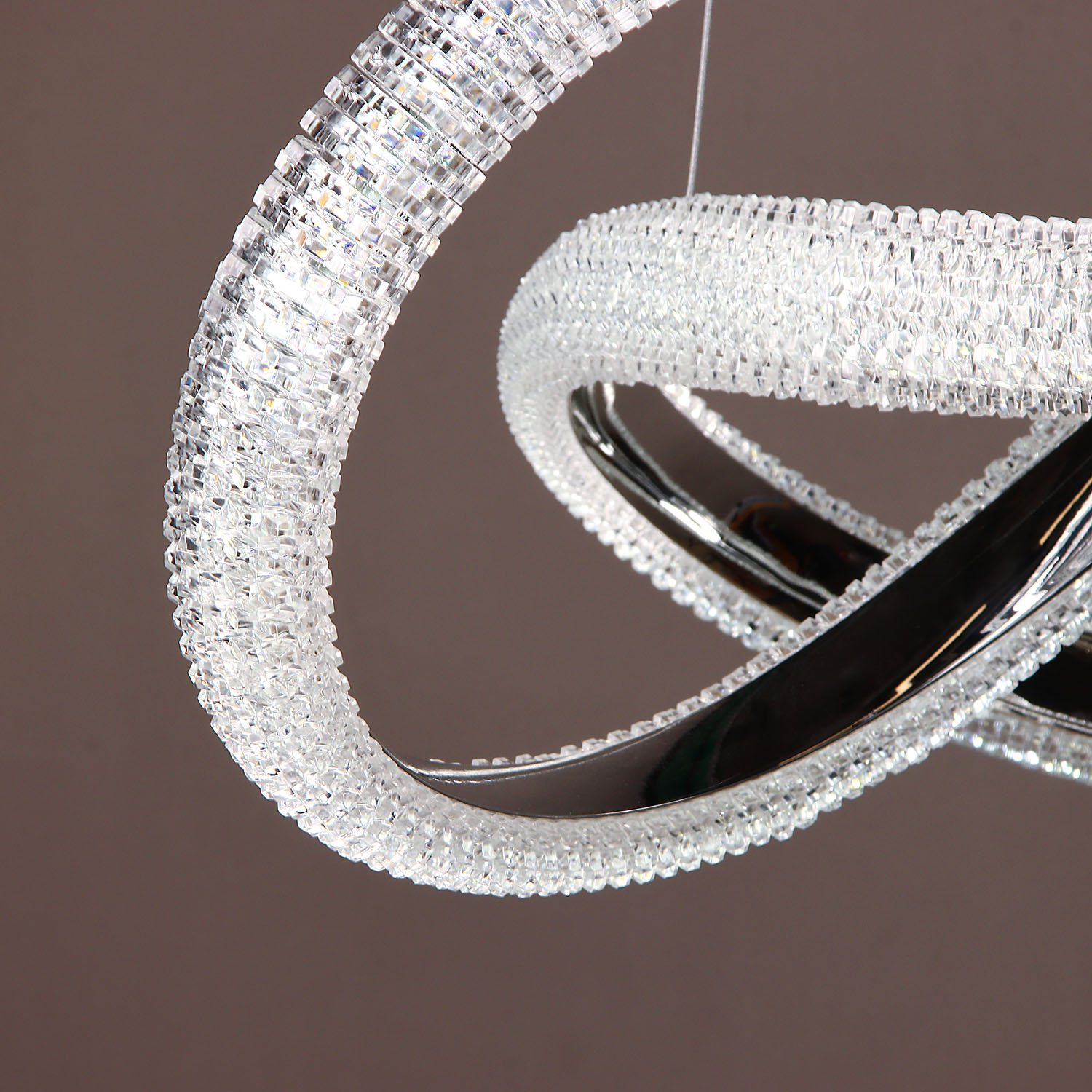 Светильник подвесной светодиодный 9233/96W Chrome 450 мм 3 реж., пульт S=16м2 VERNER LIGHTING *1