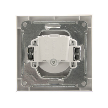 Розетка "ATLAS DESIGN" СП 1-мест. белая б/з в сборе 16А SchE ATN000140*1/15