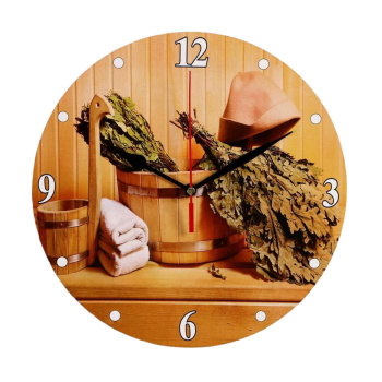 Часы настенные, серия: Интерьер, для бани "Вкусная баня" 3823866