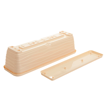 Ящик для цветов 60х18.5 см, глубина 16 см Радиан, поддон, дренажная система, пластик