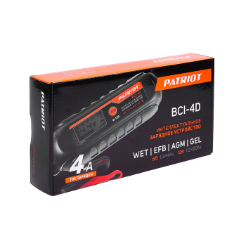 Устройство зарядное для автомобильного аккумулятора 6В/12В 4А BCI-4D PATRIOT *1