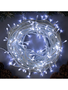Гирлянда Нить 20м 200LED белый 8 режимов белая нить уличная 220V IP44 3584144  *1/36