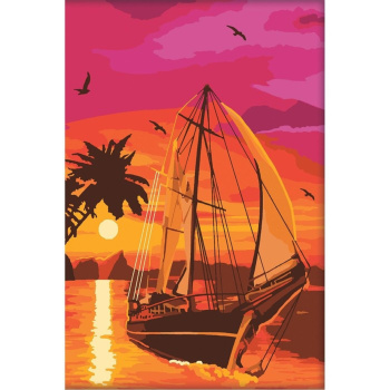 Алмазная вышивка с полным заполнением 20х30 "Парус", холст  5371207