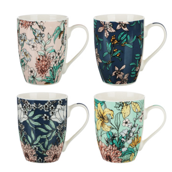 Кружка фарфор. 350мл "Каприз" 4 дизайна 806-286 *48