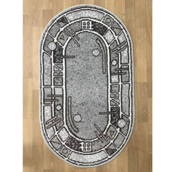 Ковер 800х1500 м Витебские ковры Орландо, ворсовый, овал, 1.06 м², бежевый / коричневый