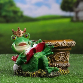 Фигурное кашпо "Лягушка царевна сидячая" 15х21см 4855587