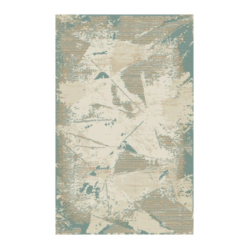 Ковер 1500х2300 мм Меринос Atlas, ворсовый, овал, 3.45 м², светло-бежевый / голубой