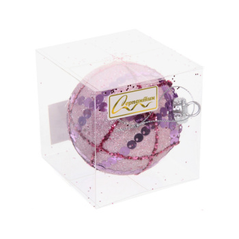 Новогодний шар "Блеск софитов" 8 см, Розовое золото