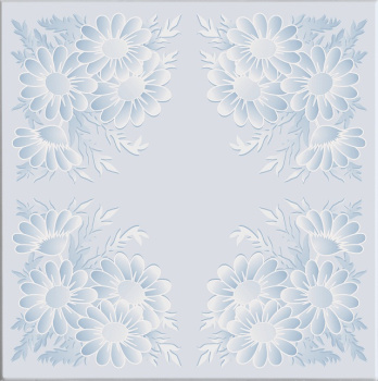 Потолок полистирол СОЛИД / ШЕЛК/ голубой 516 (1 уп=2 м2)  *21