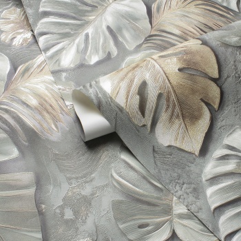 Обои  флиз Victoria Stenova Madeira  (сер./зел.) 585553 1.06*10м *6