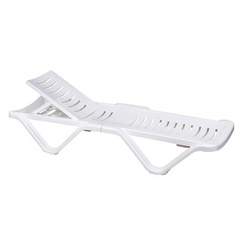 Шезлонг пластм. 1920х620х320мм Белый М3563 (ЗПИ "Альтернатива") *1