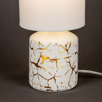 Лампа настольная G32236A/1T WT+GD WT Е14 40Вт S=2м2 *1/24