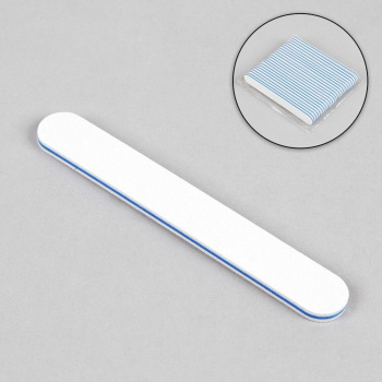 Пилка-наждак "Классика", 11(±0,5)см, абразивность 200/240, цвет белый 2771571