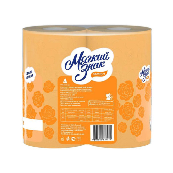 Бумага туалетная Мягкий знак Comfort цветная 2сл 4рул (С94, С77) *24