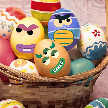 Набор для декорирования яиц наклейками Страна монстриков   1565869