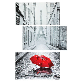 Картина модульная на подрамнике "Случай в Париже" 33*65, 40*65, 36*65см; 109х65  2146630