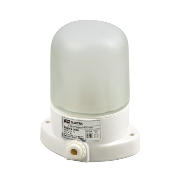 Светильник НПБ400 IP54 60Вт бел., настенно-потолочный, для сауны бани TDM SQ0303-0048 *1/16