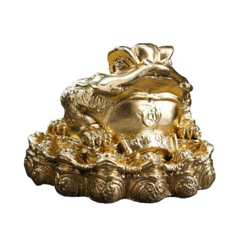 Фигура "Жаба фэн-шуй" 18х18см золото 4874247