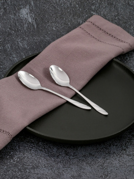 Ложка чайная нерж. "Pearl" КОМПЛЕКТ 2ШТ на подвеске DMC062 "Domenik" *1/12/72