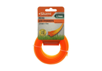 Леска 2,4мм звезда 15м оранжевая (GТ3535-2.4-8-15) STURM *1/60/240